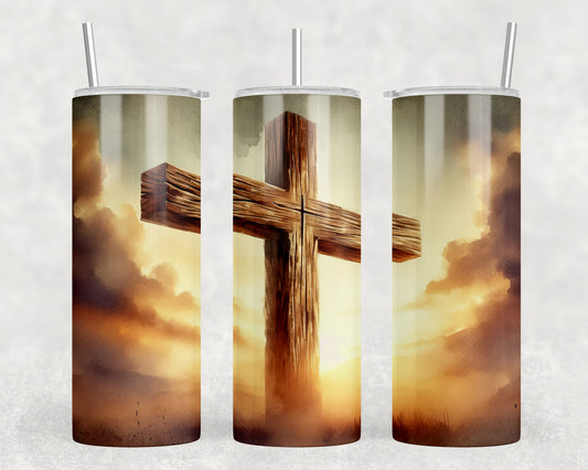 Sunset Cross 20oz Skinny Tumbler - 5379