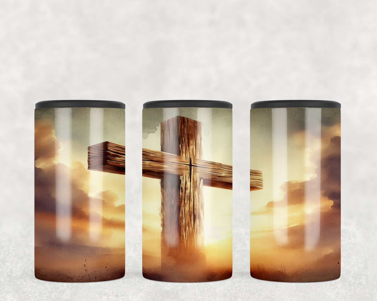 Sunset Cross 5-in-1 Can Hugger Tumbler - 5379