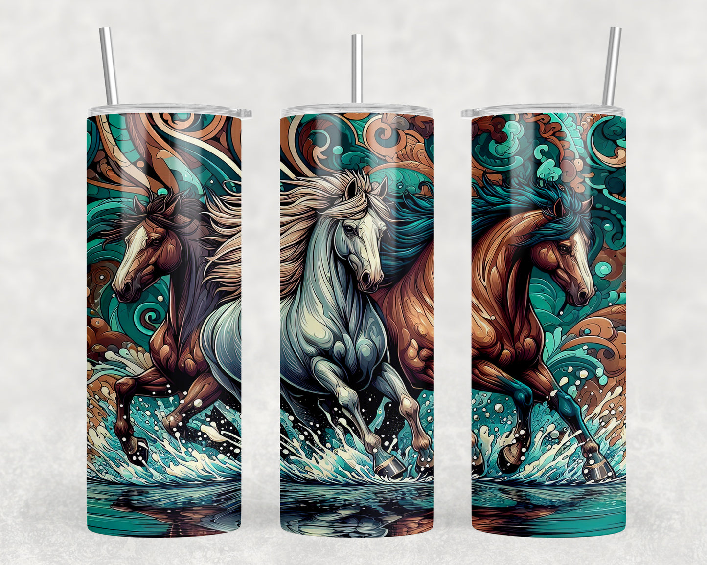 Horses 20oz Skinny Tumbler - 5382