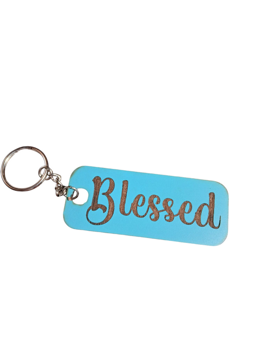 Blessed Wooden Keychain