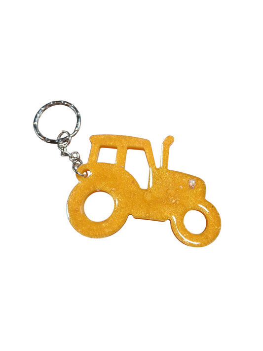 Tractor Epoxy Keychain