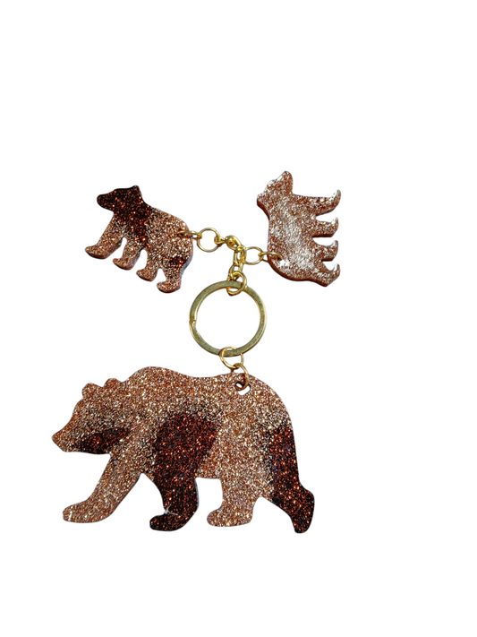 Mama Bear Epoxy Keychain