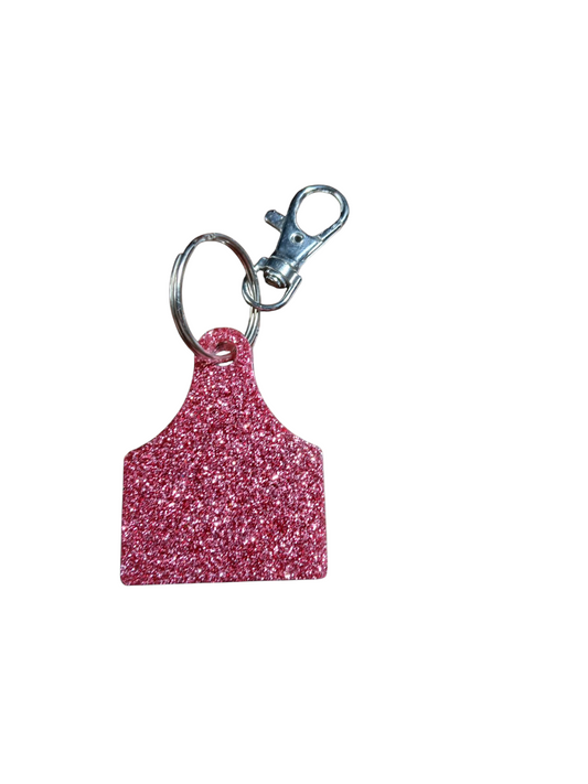 Ear Tag Epoxy Keychain