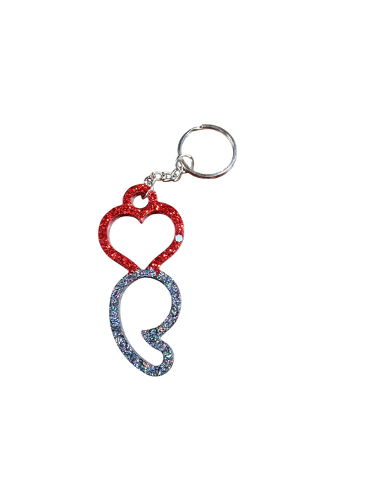 Semi Colon Suicide Awareness Epoxy Keychain