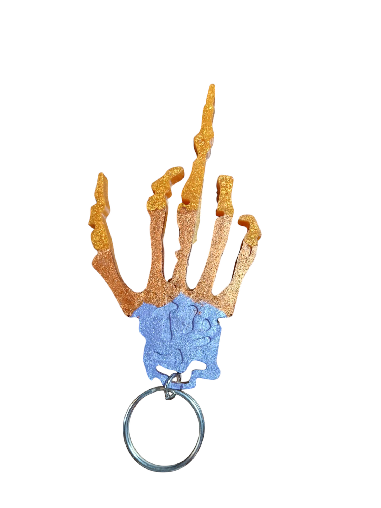 Skeleton Hand Epoxy Keychain