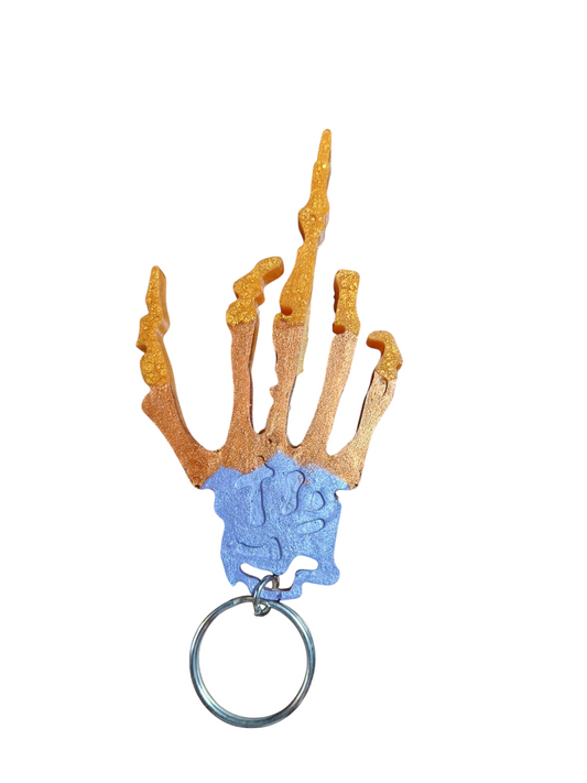 Skeleton Hand Epoxy Keychain