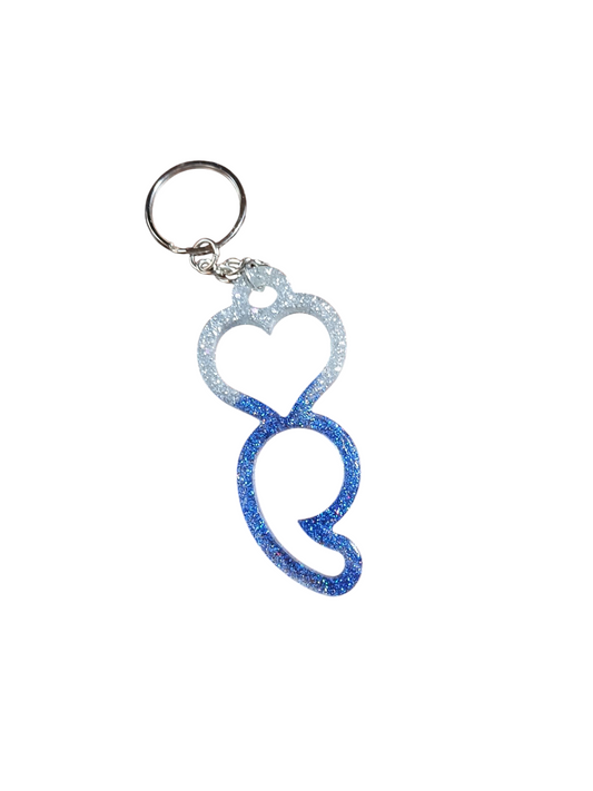 Semi Colon Suicide Awareness Epoxy Keychain