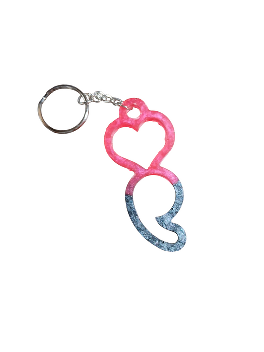 Semi Colon Suicide Awareness Epoxy Keychain