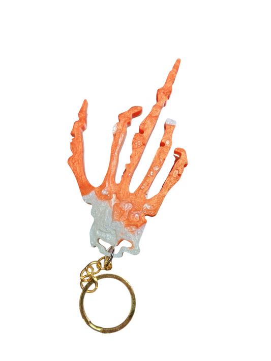 Skeleton Hand Epoxy Keychain