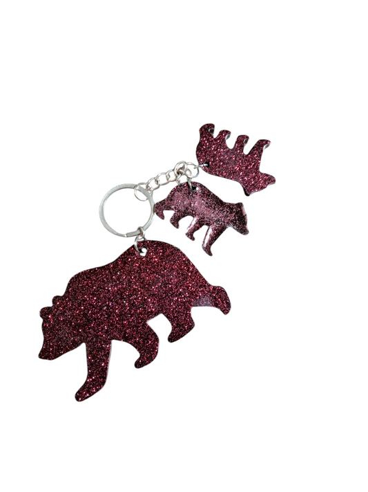 Mama Bear Epoxy Keychain