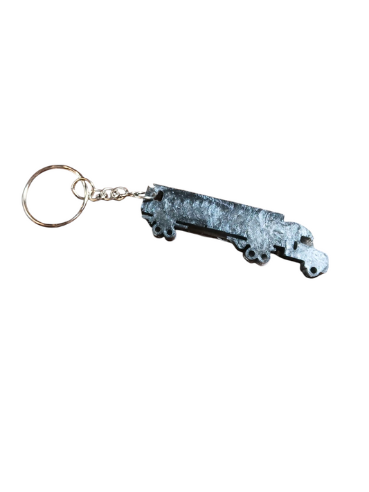 Semi Truck Epoxy Keychain