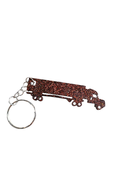 Semi Truck Epoxy Keychain