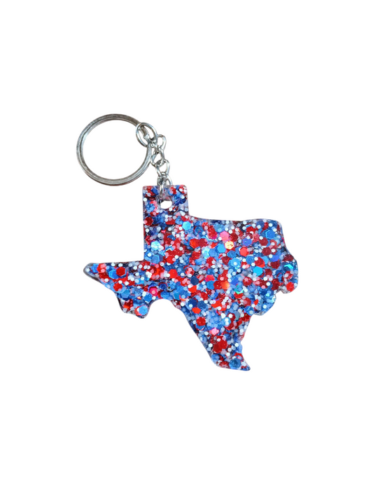 Texas Epoxy Keychain