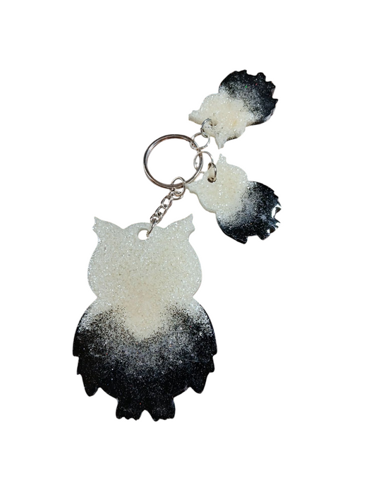 Mama Owl Epoxy Keychain