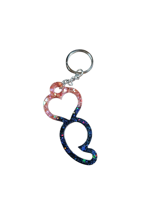 Semi Colon Suicide Awareness Epoxy Keychain