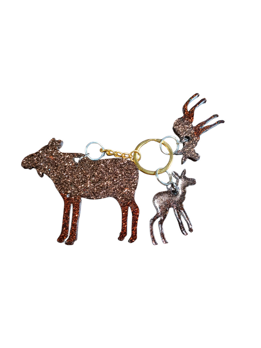 Mama Moose Epoxy Keychain