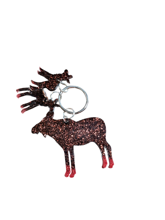 Mama Moose Epoxy Keychain