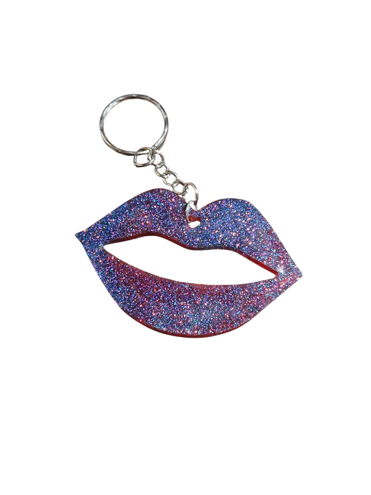 Lips Epoxy Keychain