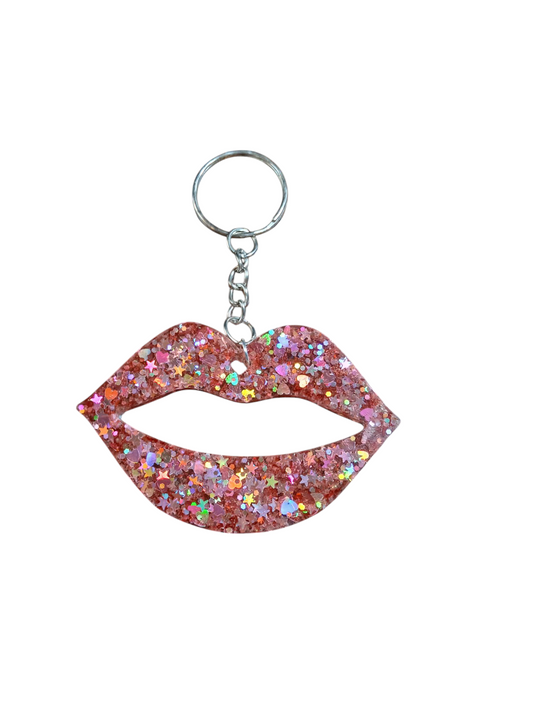 Lips Epoxy Keychain