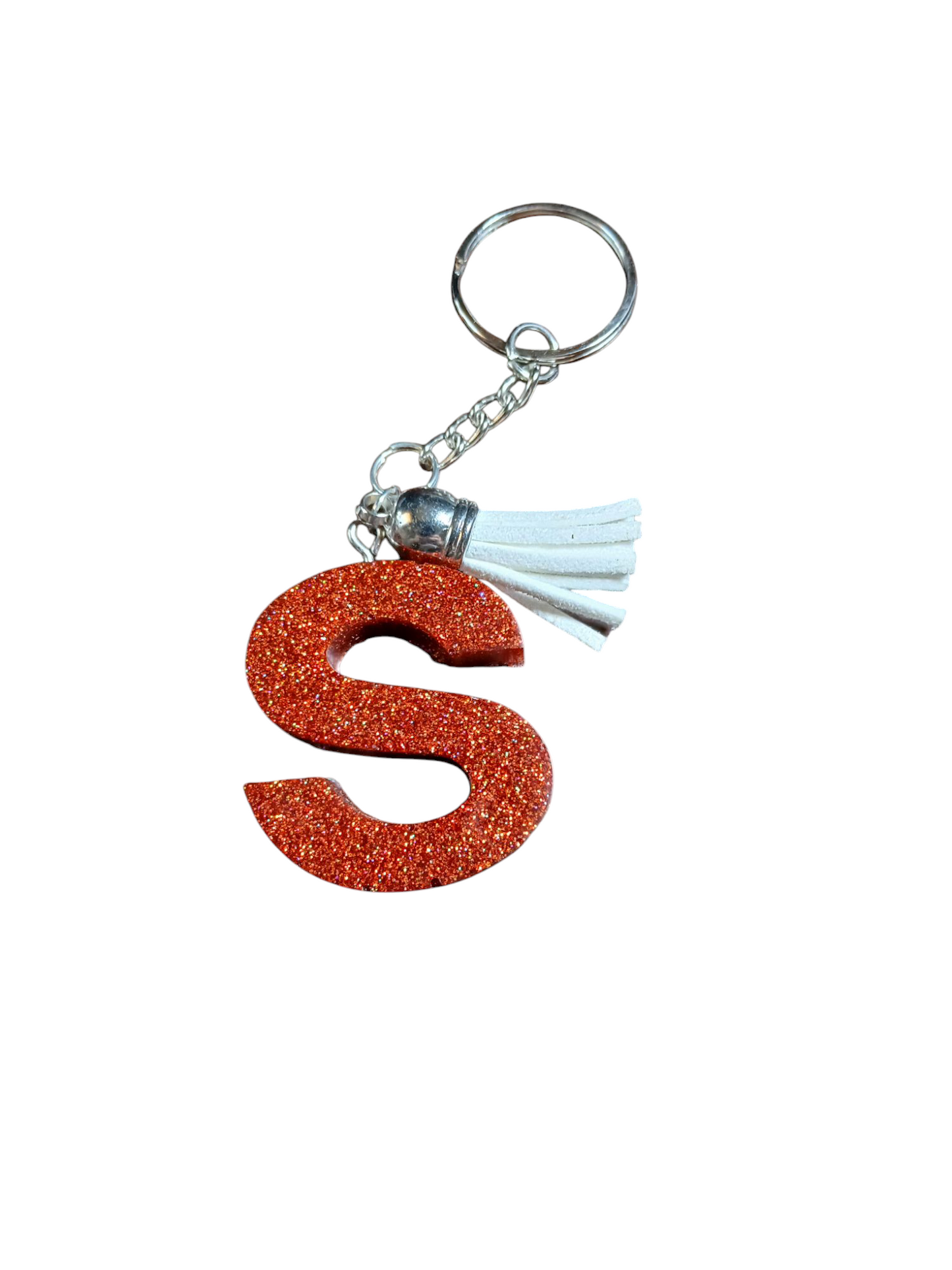 Letter S Epoxy Keychain