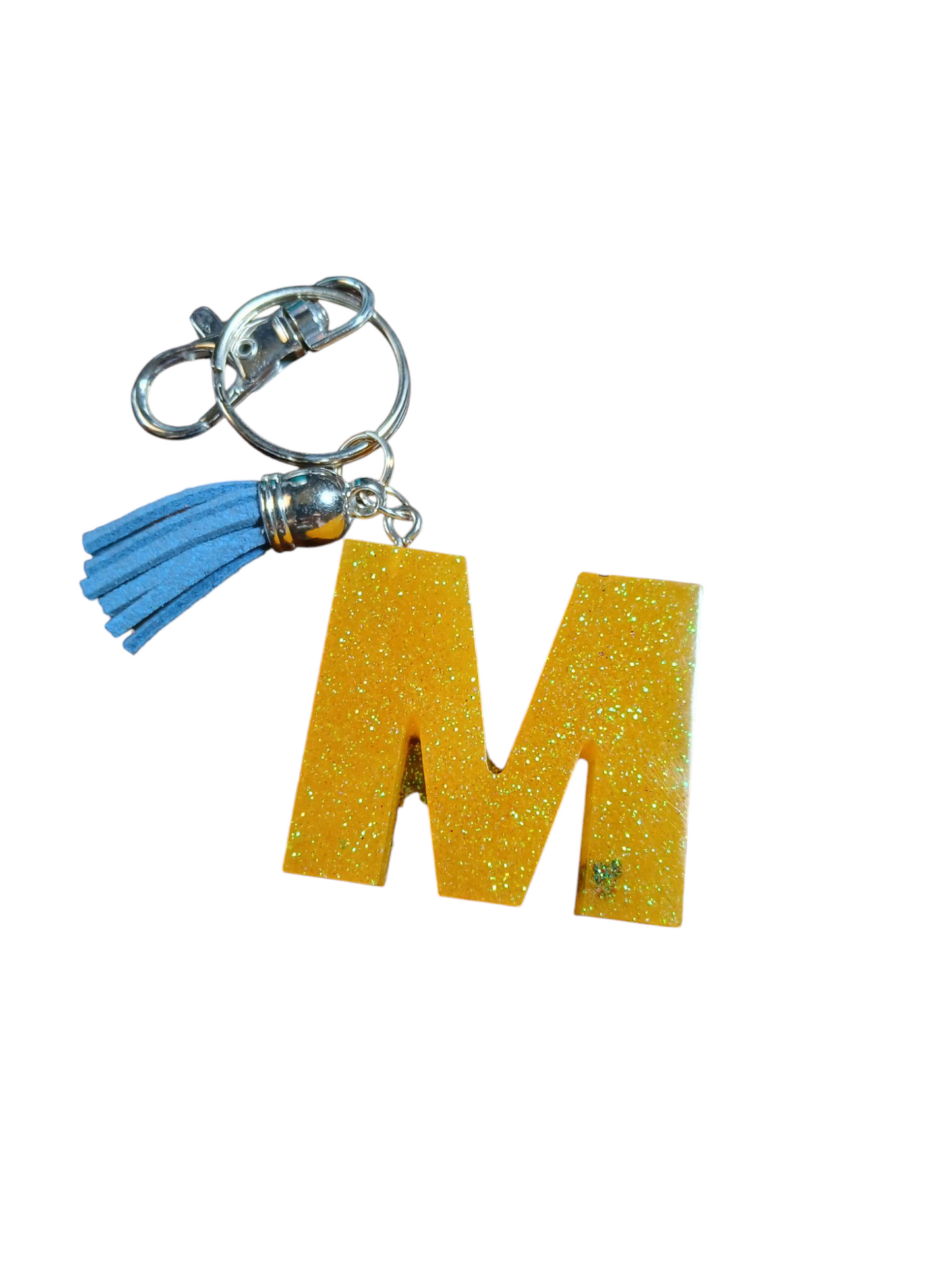 Letter M Epoxy Keychain