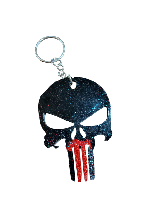 Skull Epoxy Keychain