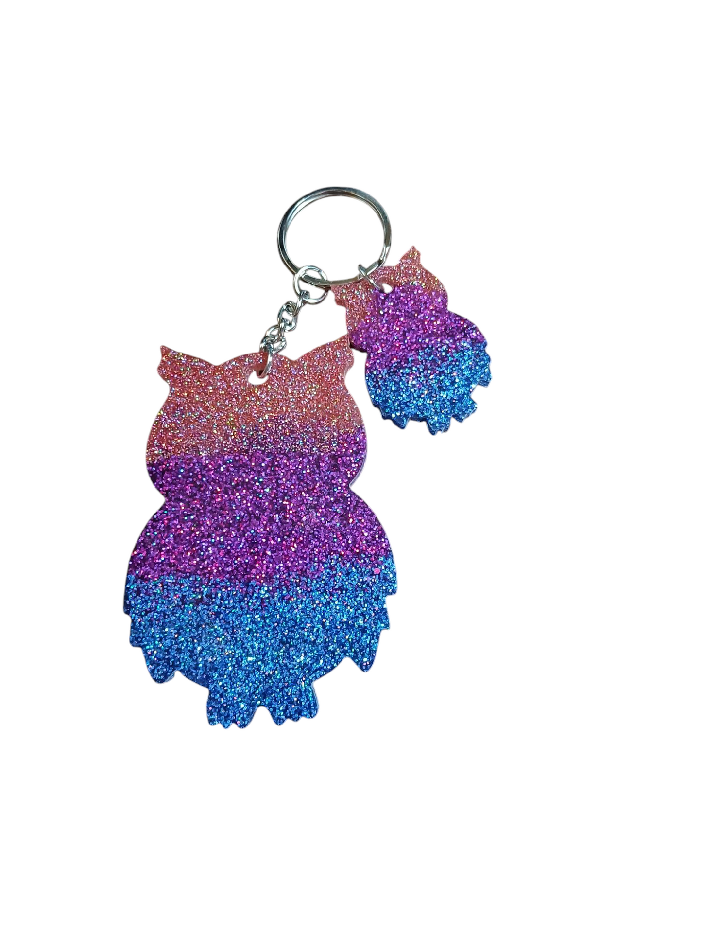 Mama Owl Epoxy Keychain