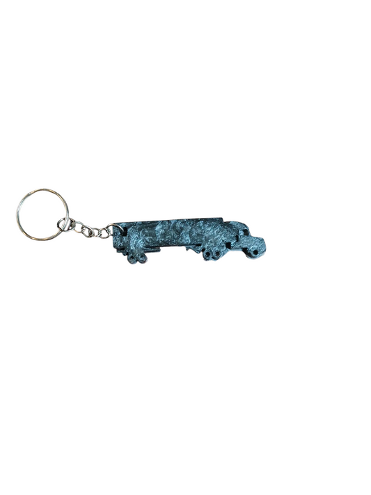 Semi Truck Epoxy Keychain