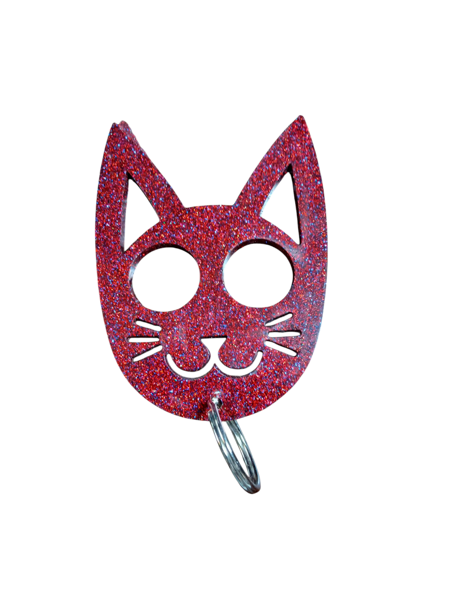 Self Defense Kitty Epoxy Keychain