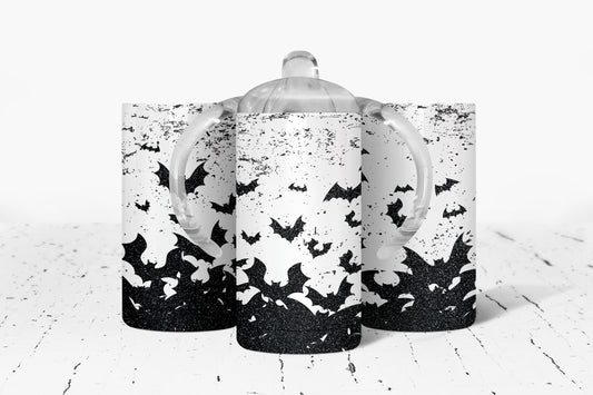 Halloween Bats Kids Dual Lid Sippy Cup Tumbler - 1101